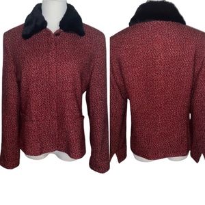 Evan Picone Women’s Red And Black Jacket Size 12